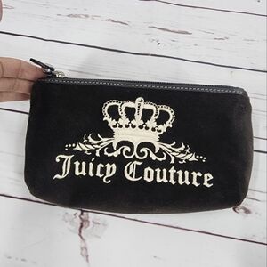 Juicy Couture Vintage Y2K Dark Brown Velour Clutch Makeup Bag